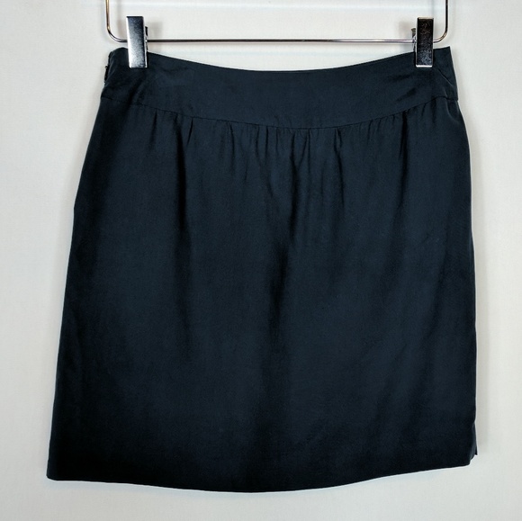 Loft | Draped front silk skirt 0P NWT - Picture 2 of 6